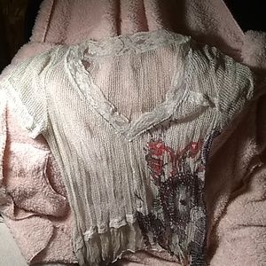 Netted beautiful cream shirt